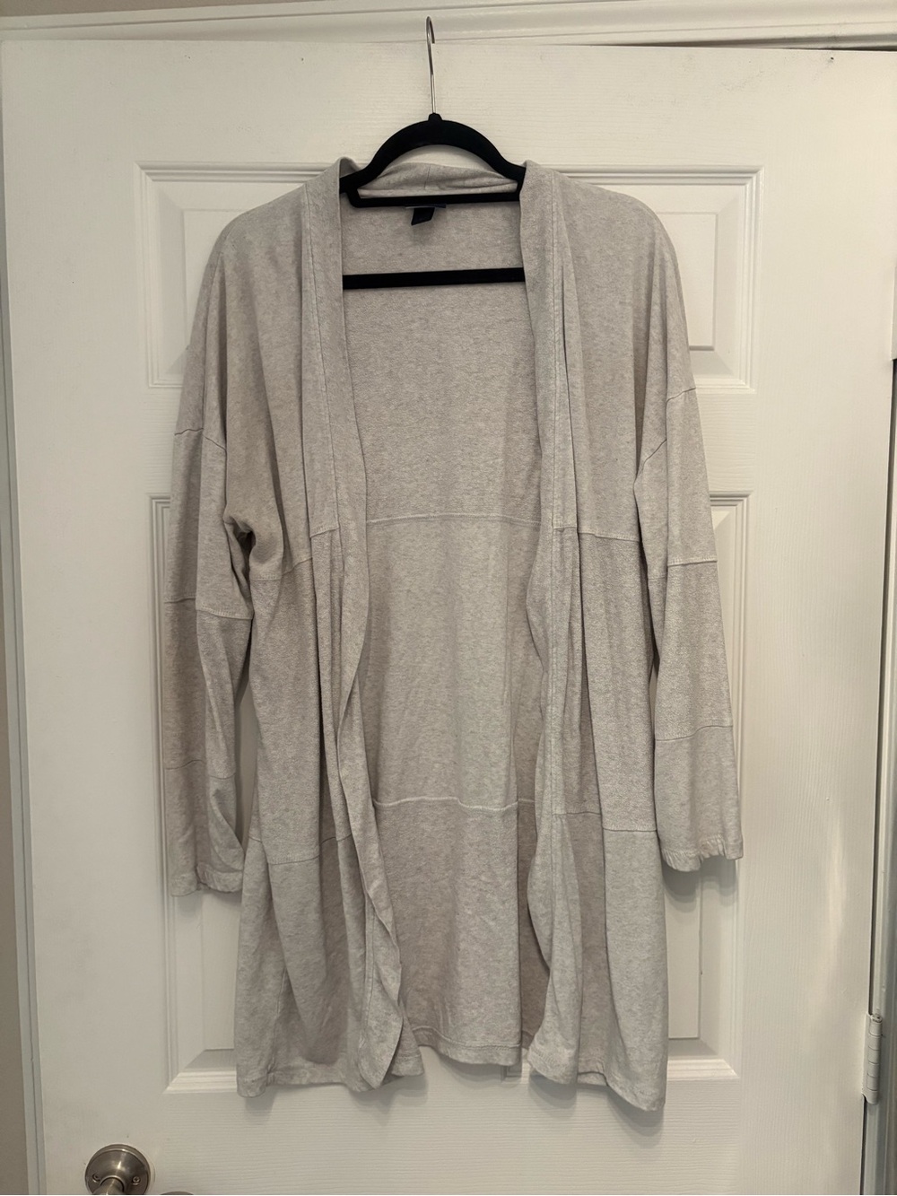 Daytrip Light Gray Open-Front Cardigan